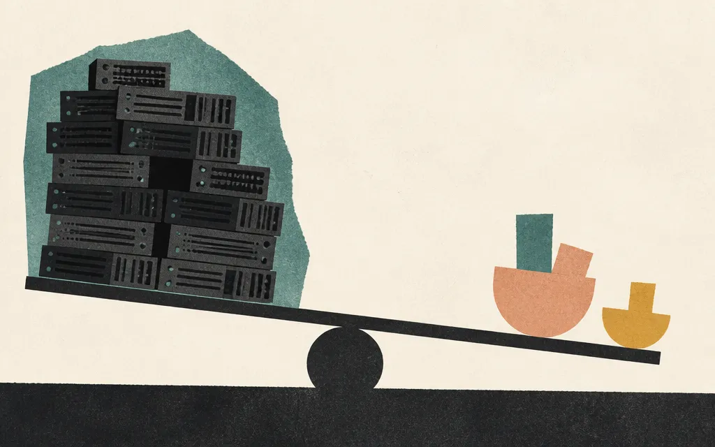 Editorial illustration for “Dell's AI server boom is growing faster than its cash generation”