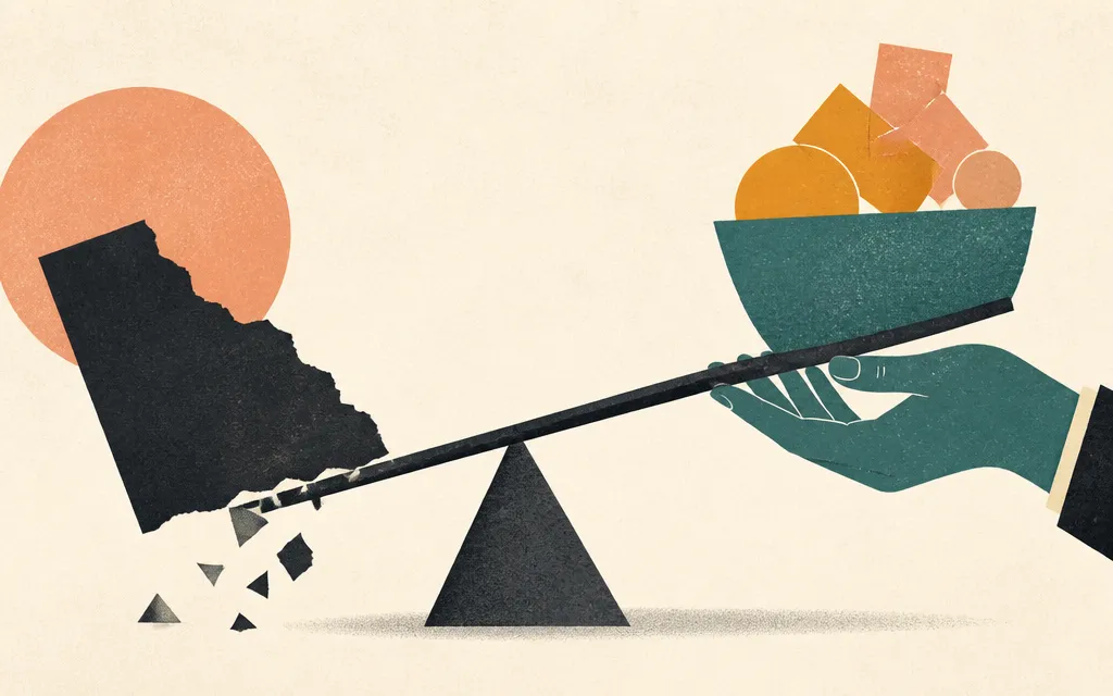 Editorial illustration for “G-III sold 10% less, but tariff refunds helped lift net income 85%”
