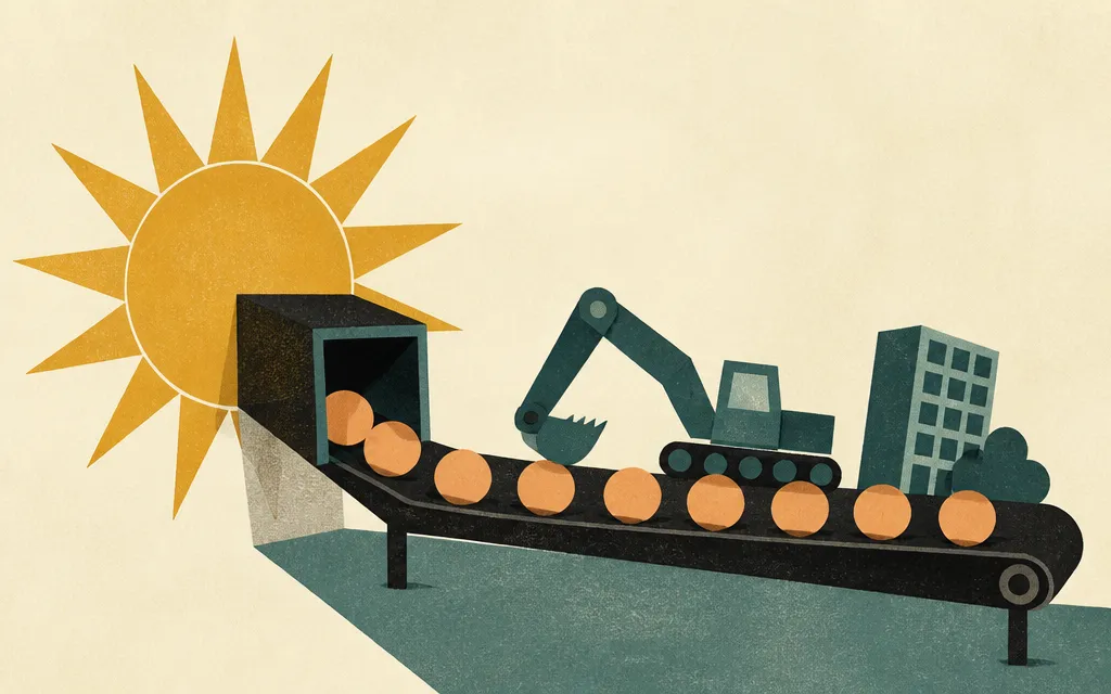 Editorial illustration for “Sunbelt’s profits jumped 51%. Its growth bill outran operating cash”