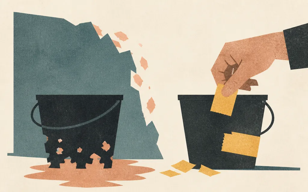 Editorial illustration for “Lennar made less money, but its cash burn improved”