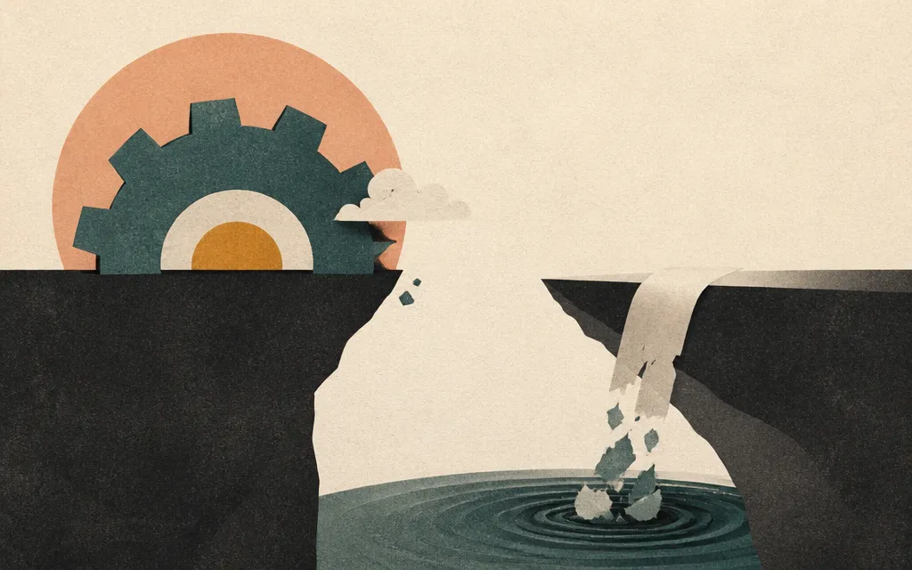 Editorial illustration for “Neogen nearly erased its operating loss. Net income still went negative.”